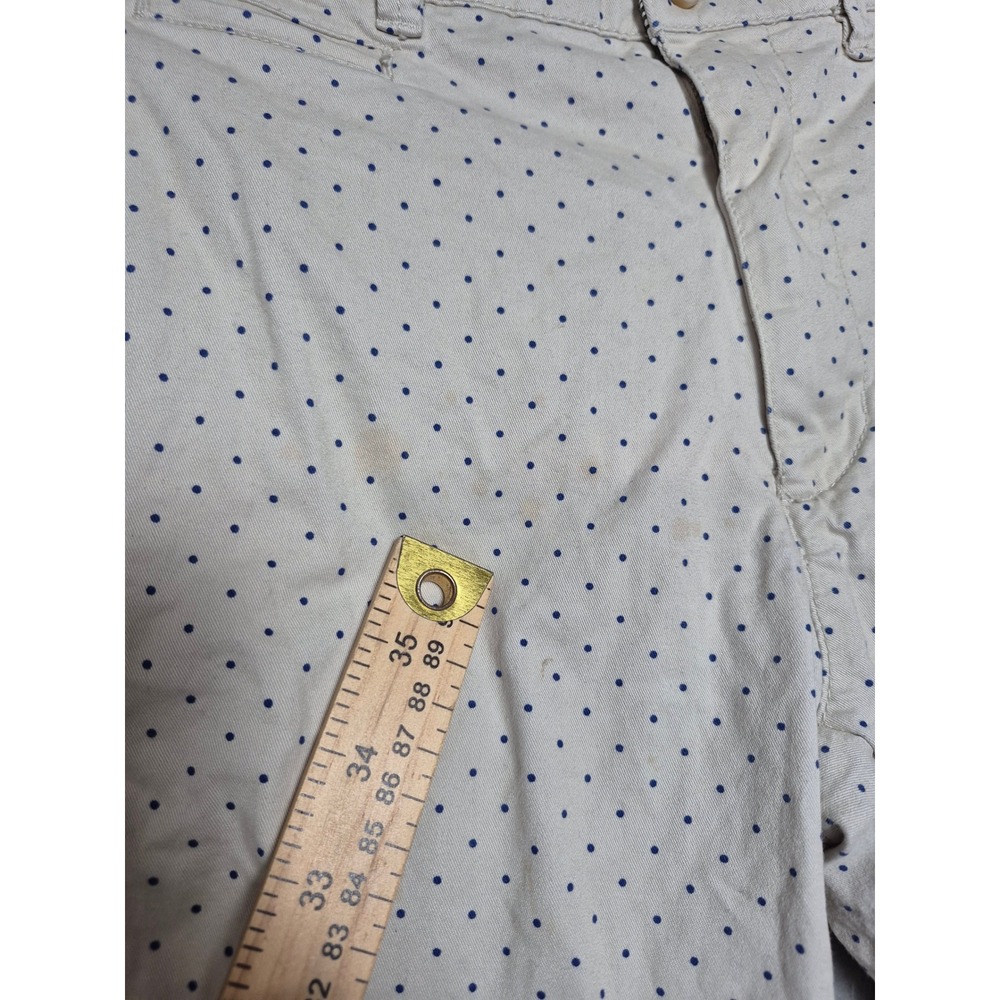 Denim & Flower Ricky Singh Mens Polka Dot Chino Shorts Beige Blue Size 29 - Picture 7 of 8
